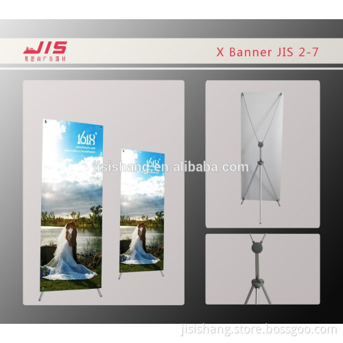 JIS2-7,Advertising exhibition display trade show promotion usage,60*180 size Adjustable Fiberglass and aluminum pole X banner